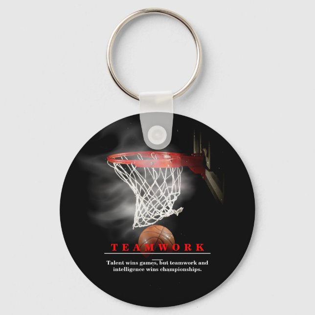 Llavero Teamwork Basketball Motivational Inspirational (Anverso)
