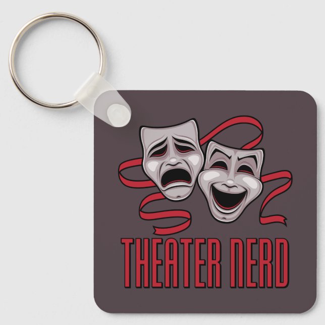 Llavero Teatro de Comedia y Tragedia Nerd (Anverso)