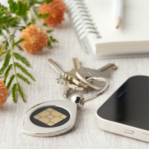 Llavero Tech Faux Gold Tarjeta SIM Mega Format Funny