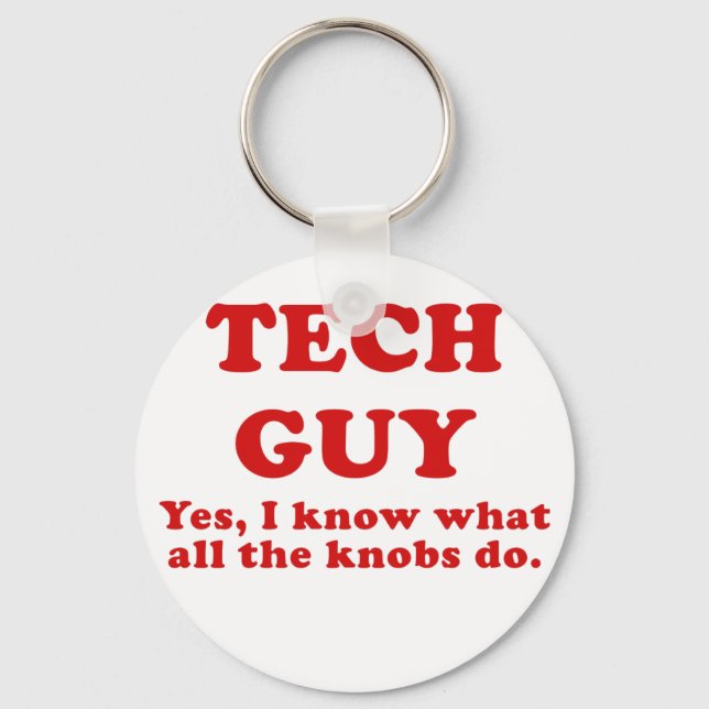 Llavero Tech Guy Sí sé lo que hacen todos los Knobs (Anverso)