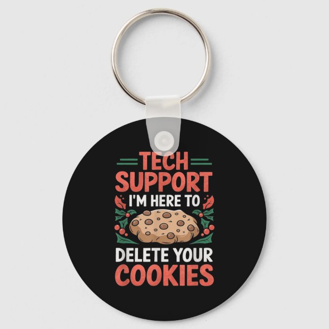 Llavero Tech Suprt Christmas Helpdesk Computer Geek Cookie (Anverso)