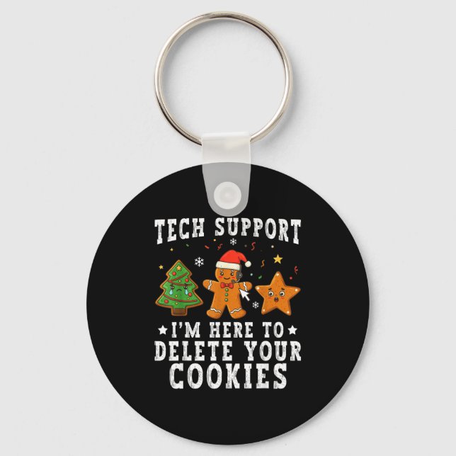 Llavero Tech Suprt Christmas I'm Here To Delete Your Cooki (Anverso)