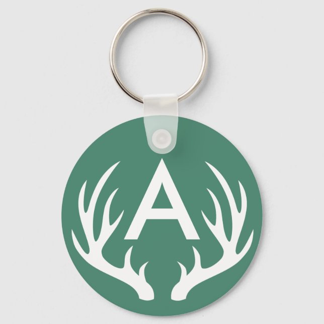 Llavero Tecla Antlers de venado blanco (Anverso)