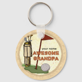 Llavero Tecla Awesome Grandpa Golf