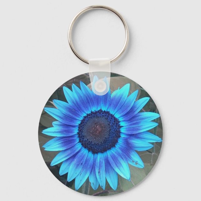 Llavero Tecla azul girasol (Anverso)