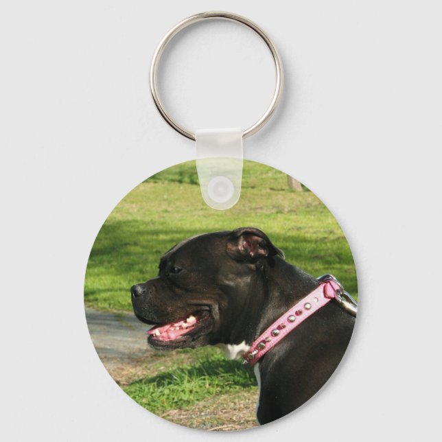 Llavero Tecla Black Pit Bull (Anverso)