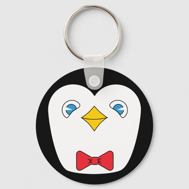 Llavero Tecla Bowtie pingüino (Anverso)