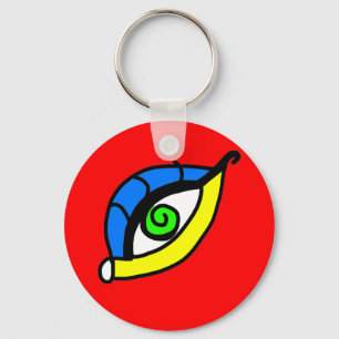Llavero Tecla Button de estilo ocular