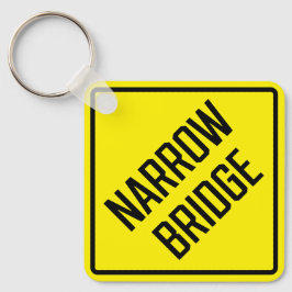 Llavero Tecla cuadrada Metalizado de puente estrecho