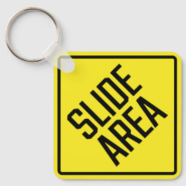 Llavero Tecla cuadrada Metalizado del área de deslizamient