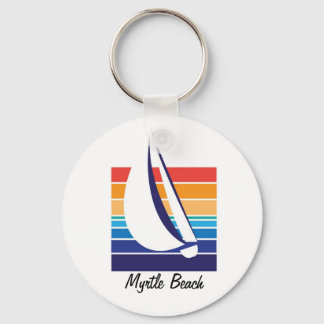 Llavero Tecla Cuadrado de colores del barco_Myrtle Beach