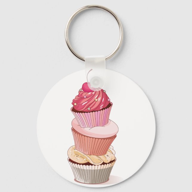 Llavero Tecla Cupcake Stack (Anverso)