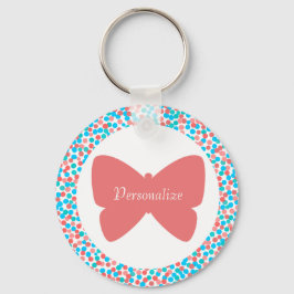 Llavero Tecla Cute Simple Butterfly Custom Name Keychain d