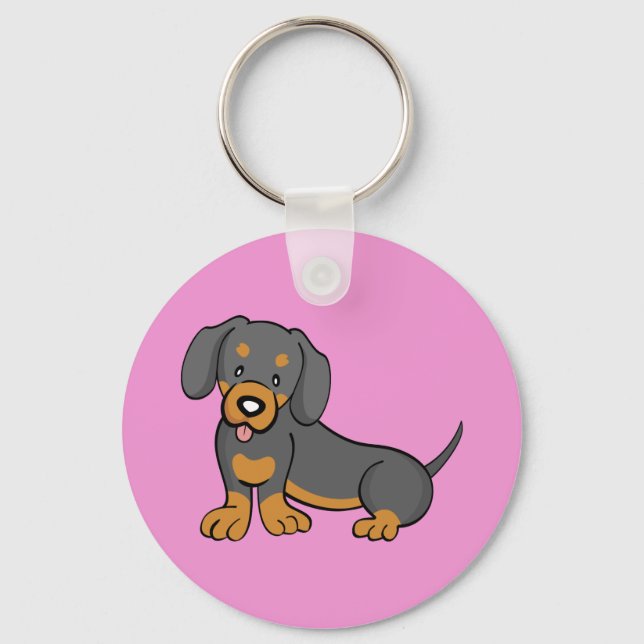 Llavero Tecla Dachshund (Anverso)