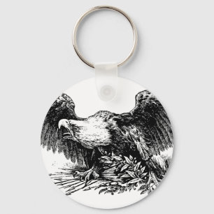 Llavero Tecla de águila de guerra de vintage