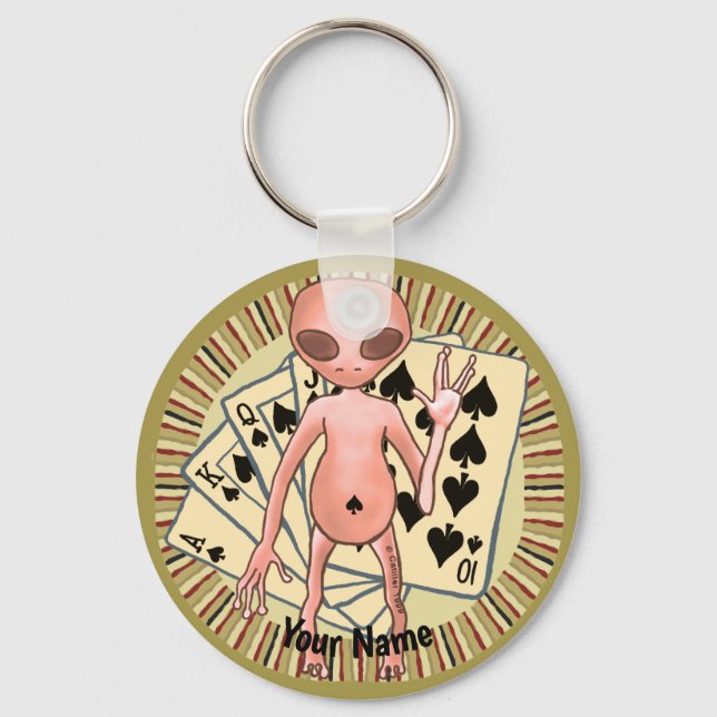 Llavero Tecla de Alien Poker (Anverso)