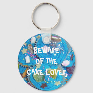 Llavero Tecla de "amante de los pasteles" Blue Cupcakes