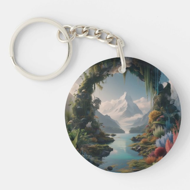 Llavero Tecla de amor de la naturaleza (Frente)