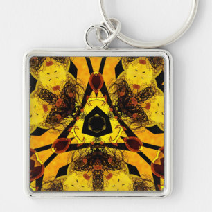 Llavero Tecla de arte geométrico triangular