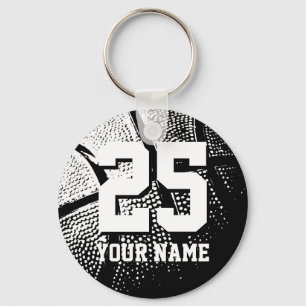 Llavero Tecla de baloncesto personalizada nombre y núme