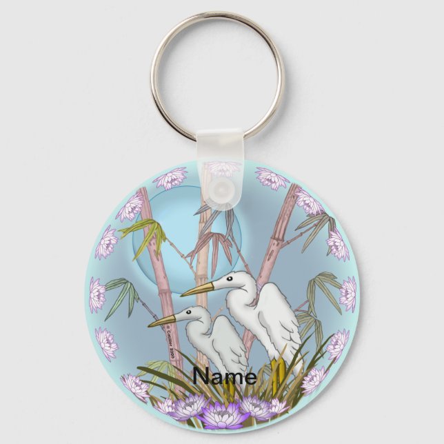 Llavero Tecla de Bamboo Cranes (Anverso)
