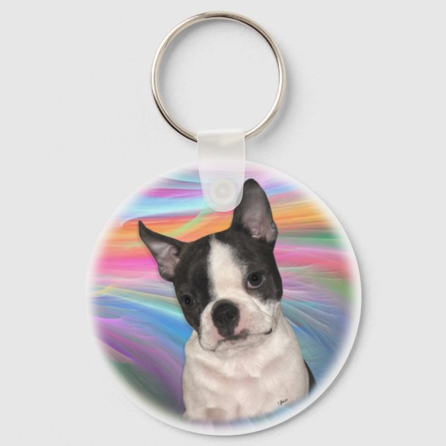 Llavero Tecla de Boston Terrier (Anverso)