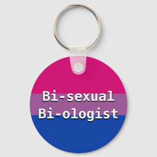 Llavero Tecla de botón biólogo biológico bisexual