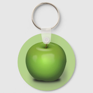Llavero Tecla de botón de Apple Granny Smith