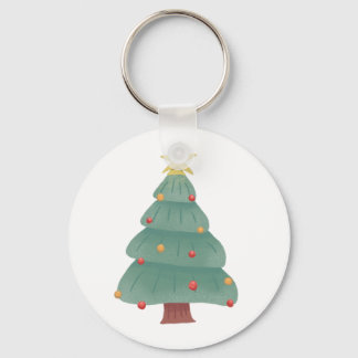 Llavero Tecla de botón de árbol de Navidad