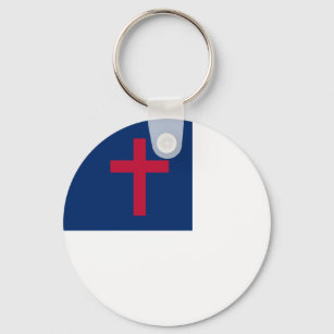 Llavero Tecla de botón de bandera cristiana