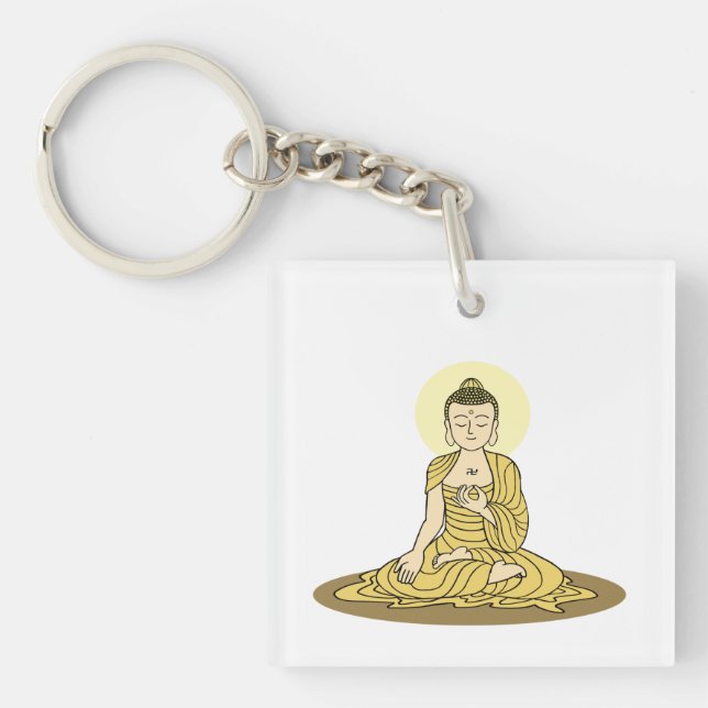 Llavero Tecla de Buda de Serenity Golden (Frente)