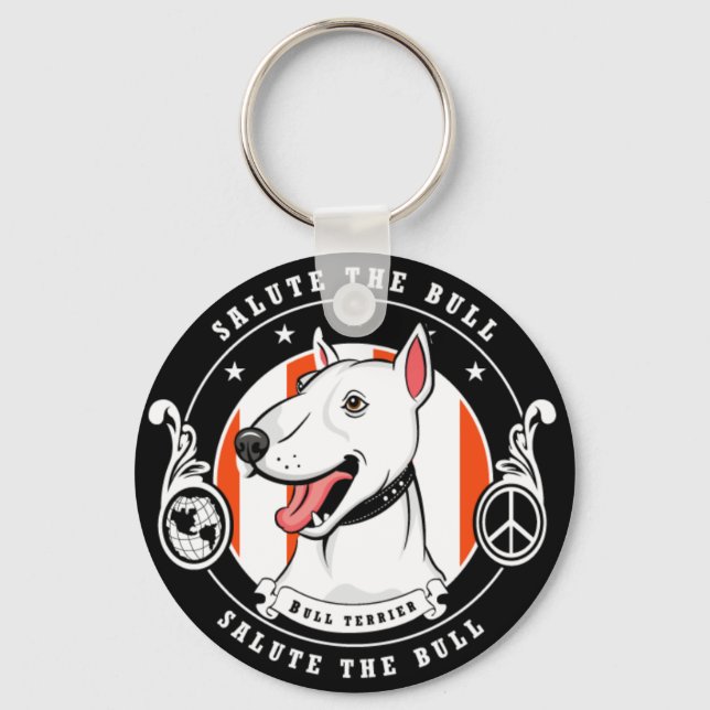 Llavero Tecla de Bull Terrier (Anverso)