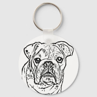 Llavero Tecla de bulldog en inglés