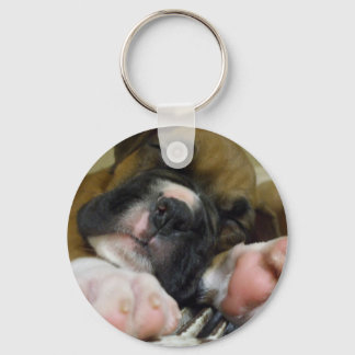 Llavero Tecla de cachorro de Sleeping Boxer
