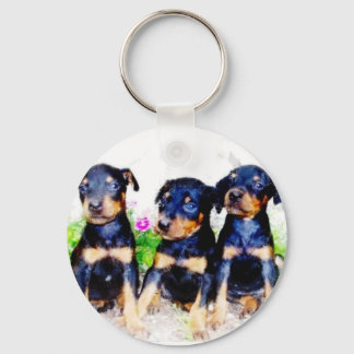 Llavero Tecla de cachorros de Doberman