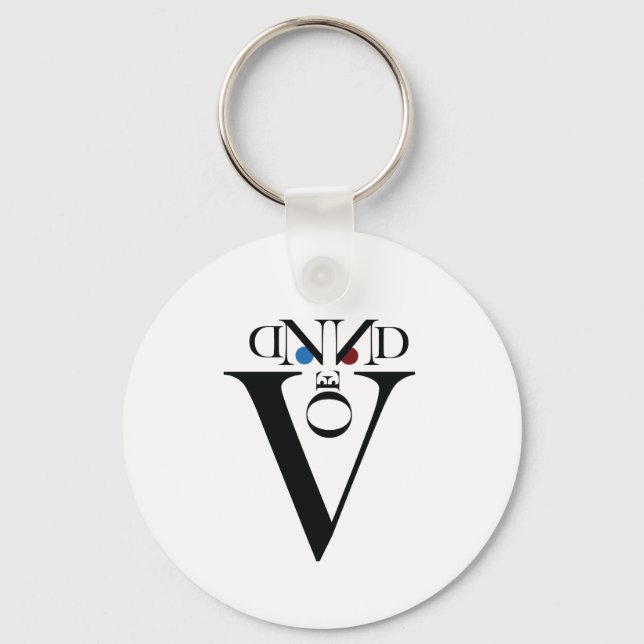 Llavero Tecla de cara de letra (Anverso)