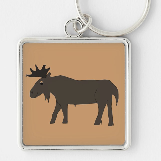 Llavero Tecla de chocolate Moose (Frente)