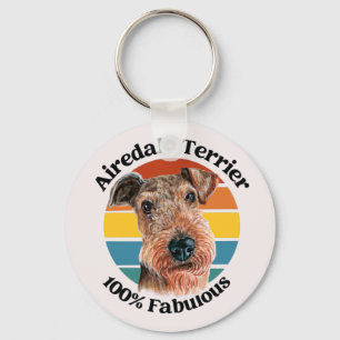 Llavero Tecla de citas divertidas de Airedale Terrier