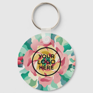 Llavero Tecla de código QR con logotipo de doble cara