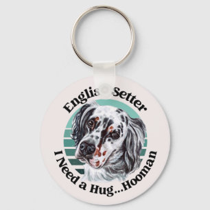 Llavero Tecla de comillas graciosas de English Setter