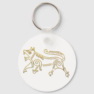 Llavero Tecla de contorno de oro de vang Runestone