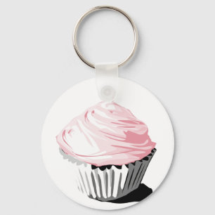 Llavero Tecla de cupcake rosa
