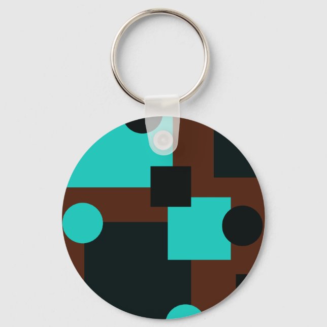Llavero Tecla de Deco Turquesa (Anverso)