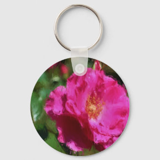 Llavero Tecla de dibujo de la barra rosa rosa para la flor