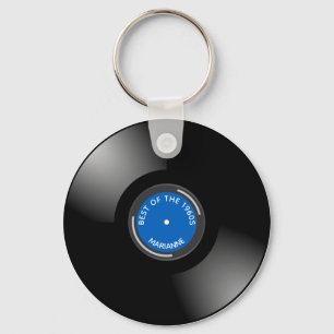 Llavero Tecla de diseño de álbum de registro de vinilo