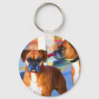 Llavero Tecla de dos Boxers Art