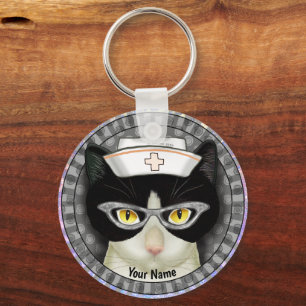 Llavero Tecla de enfermería para gatos de Tuxedo