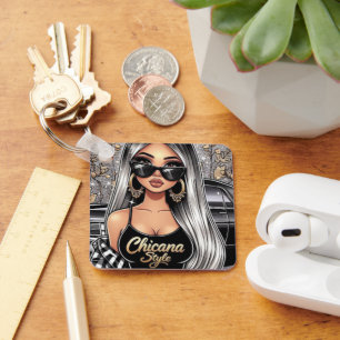 Llavero Tecla de estilo Chicana