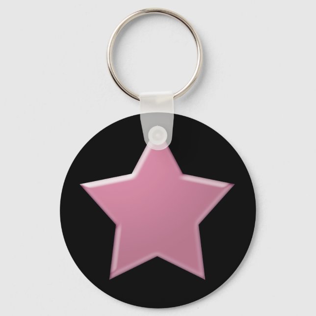 Llavero Tecla de estrella rosada Puffy (Anverso)