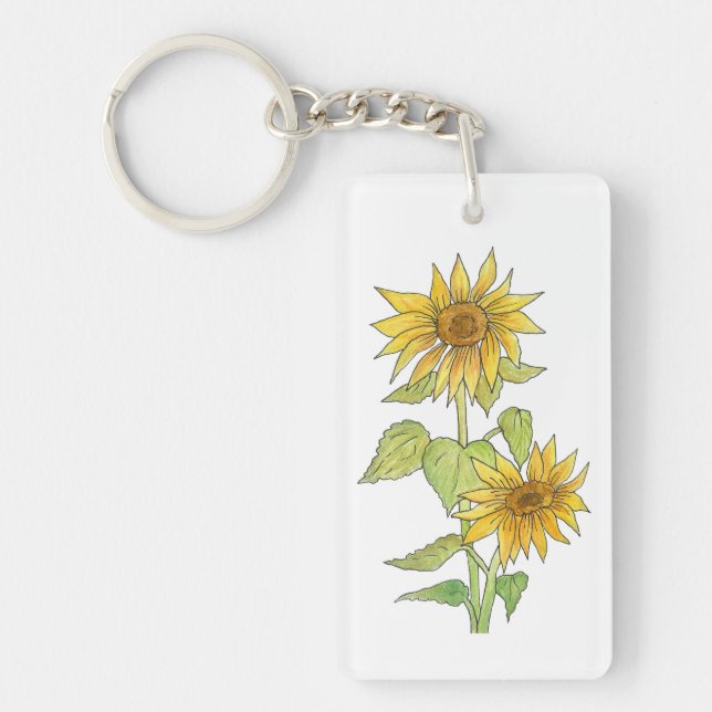 Llavero Tecla de girasoles (Frente)